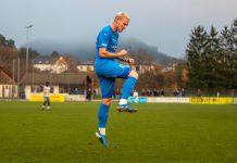 Ausgeglichene erste Halbzeit: Hauenstein dreht nach der Pause auf Luca Schmidt Torjubel 2:1