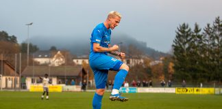 Ausgeglichene erste Halbzeit: Hauenstein dreht nach der Pause auf Luca Schmidt Torjubel 2:1