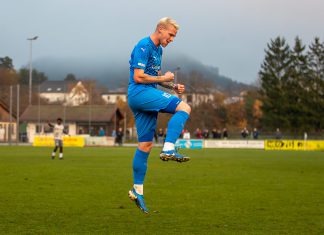 Ausgeglichene erste Halbzeit: Hauenstein dreht nach der Pause auf Luca Schmidt Torjubel 2:1